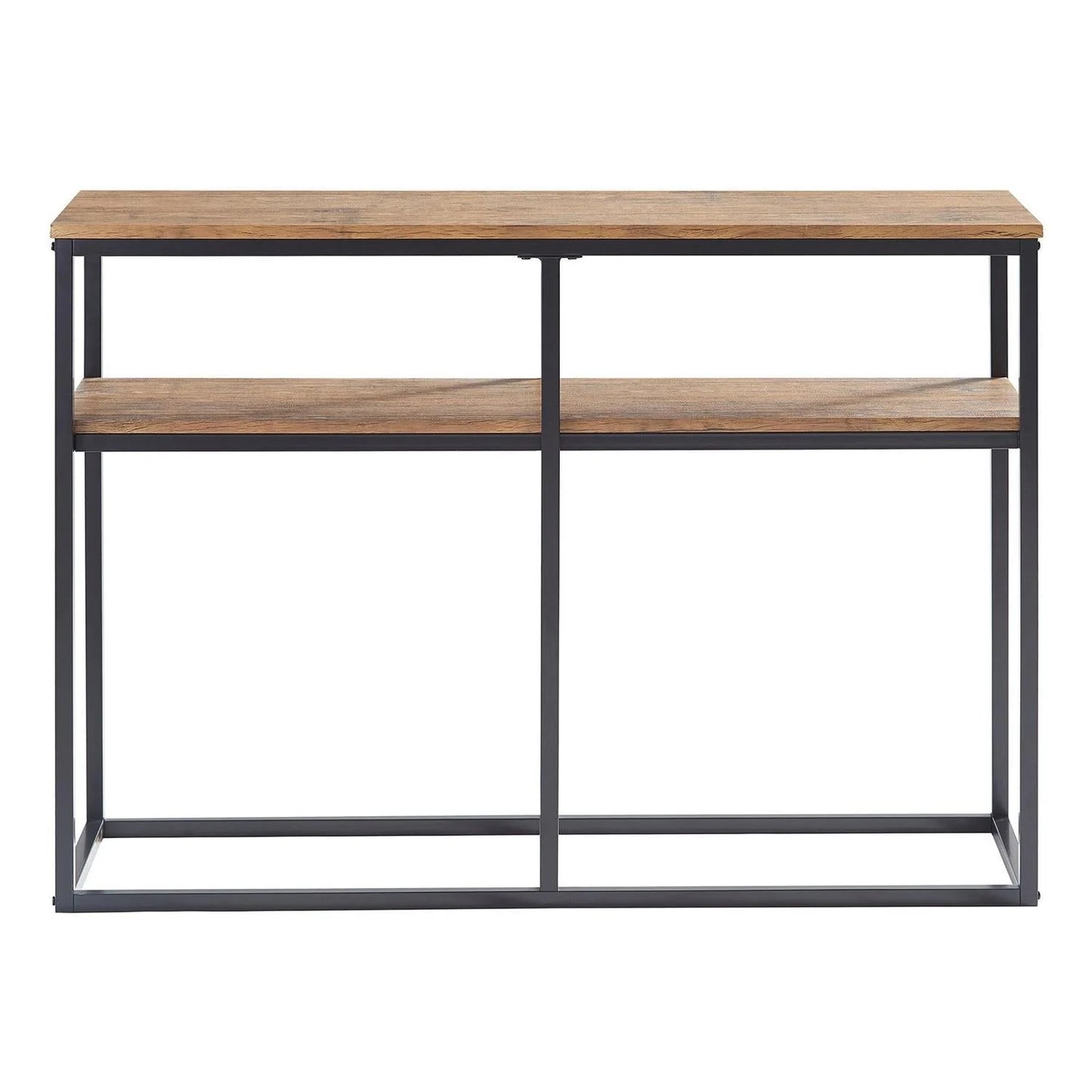 Konsolbord med 2 hylder, brun / sort