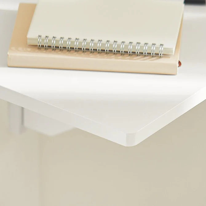 Vægmonteret bord egnet som skrivebord / laptopbord / spisebord, hvid