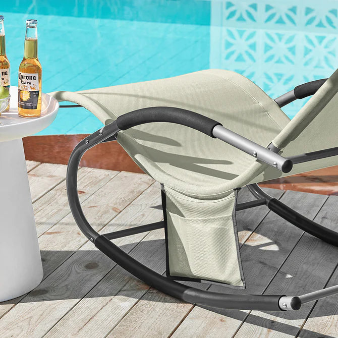 Solseng med opbevaringsplads, beige