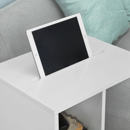 Sengebord / sidebord med flere pladser, hvid