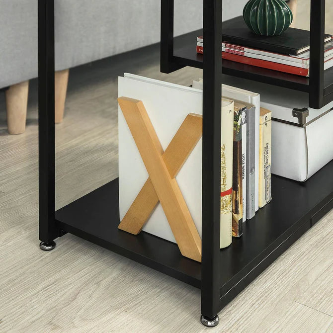 Sidebord med 2 etager, sort