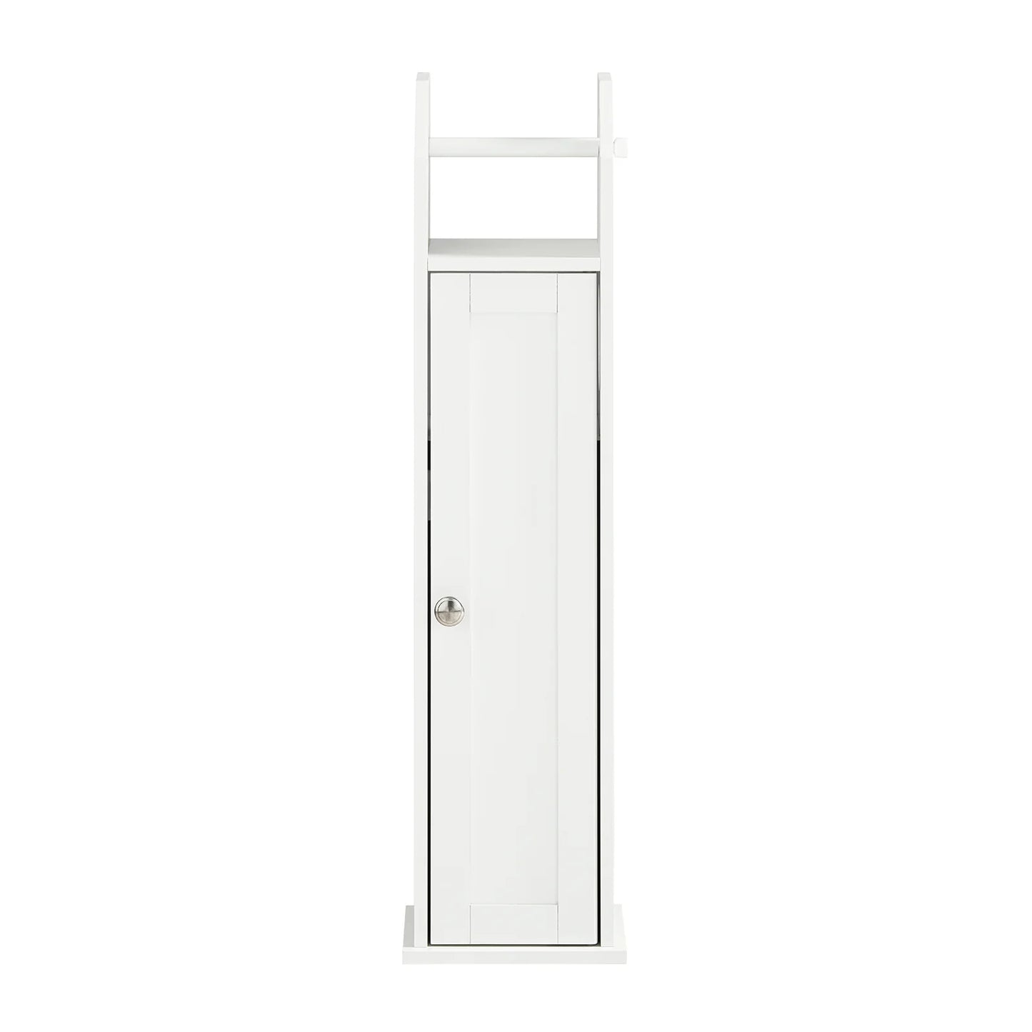 Smalt badeværelsesskab til toiletpapir, hvid