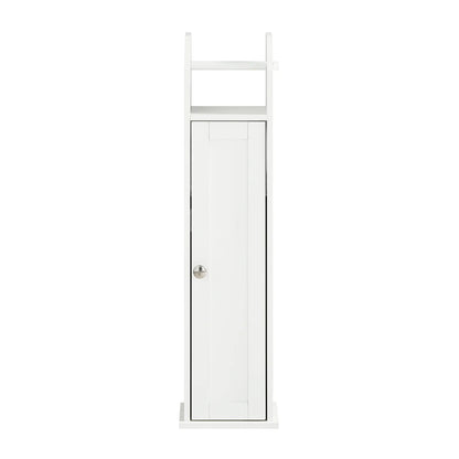 Smalt badeværelsesskab til toiletpapir, hvid
