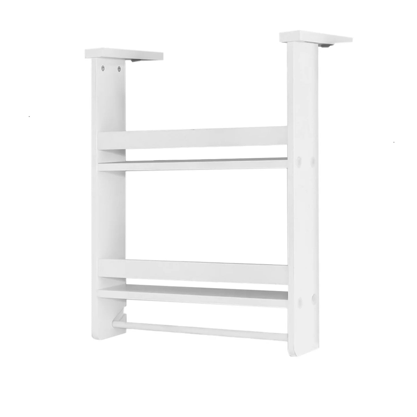 Pladsbesparende køkkenopbevaringsstativ til ophæng (2 hylder), hvid