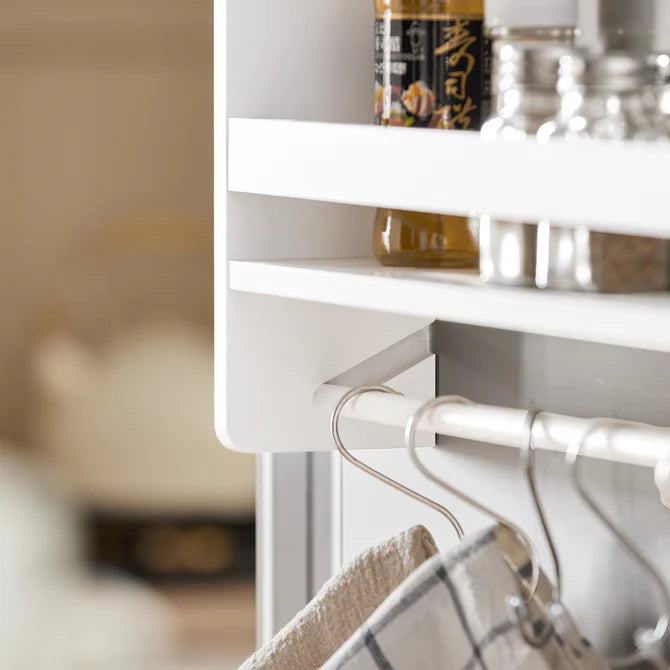 Pladsbesparende køkkenopbevaringsstativ til ophængning (3 hylder), hvid