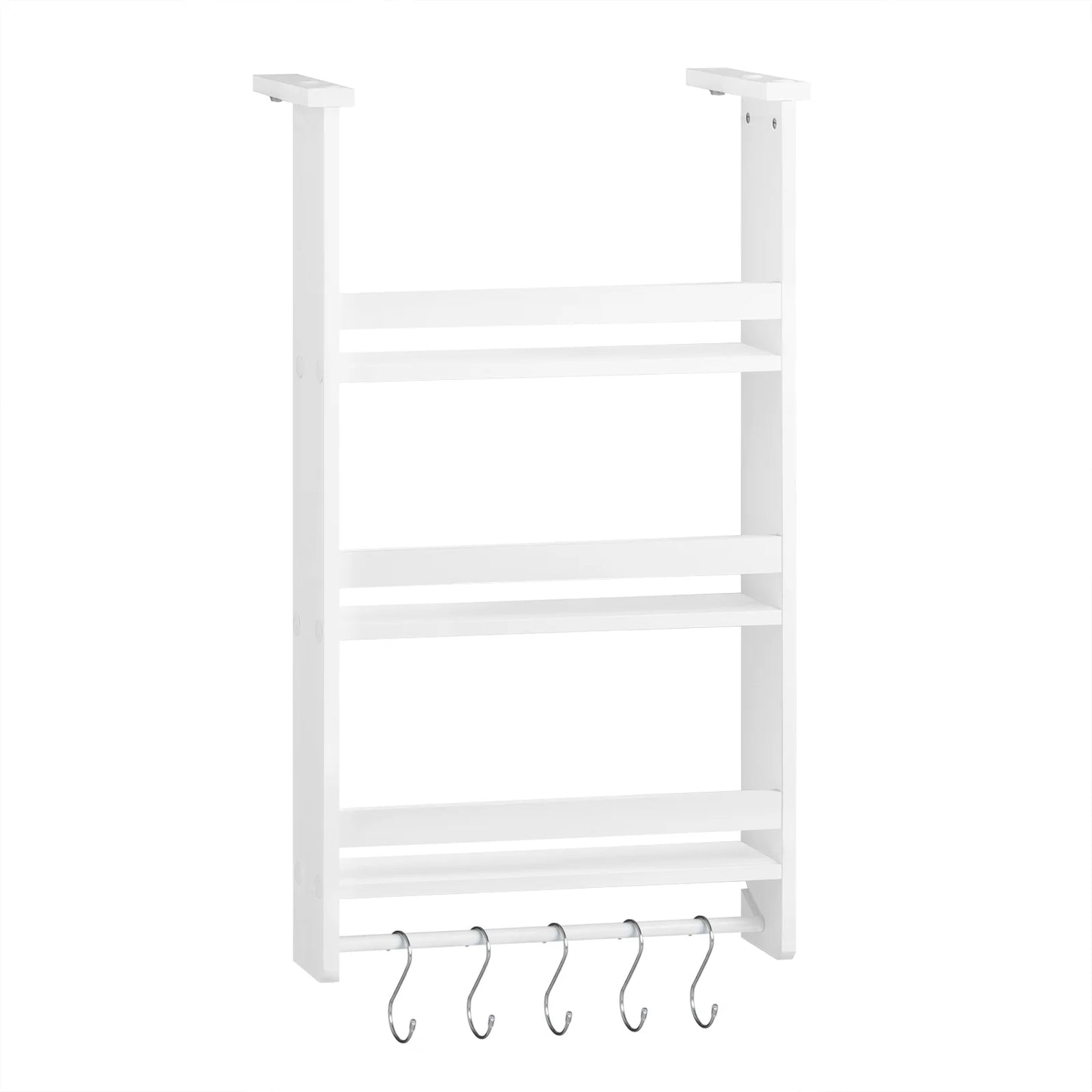 Pladsbesparende køkkenopbevaringsstativ til ophængning (3 hylder), hvid