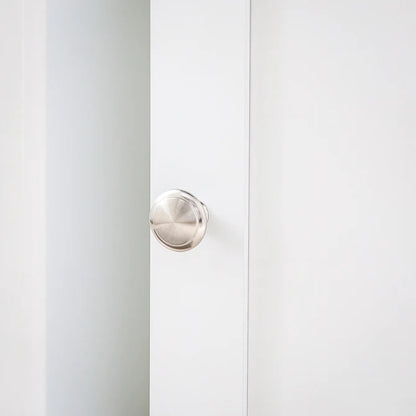 Fritstående badeværelsesskab med toiletruller, hvid