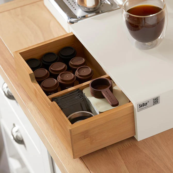 Æske til opbevaring af kaffekapsler eller teposer, hvid