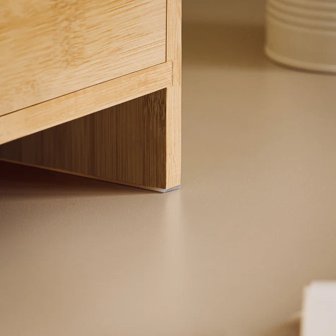 Skærmstativ med små 2 skuffer, bambustræ