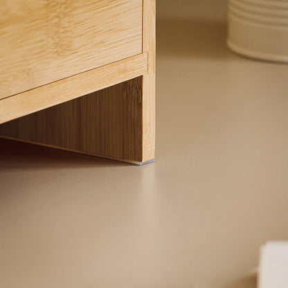 Skærmstativ med små 2 skuffer, bambustræ