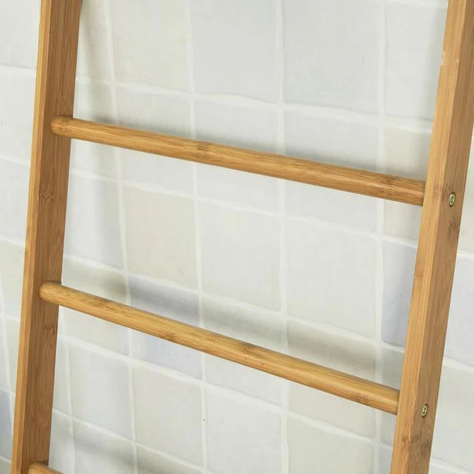 Håndklædeholder med vaskekurv, træ