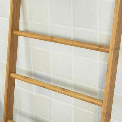 Håndklædeholder med vaskekurv, træ