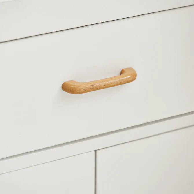 Køkkenreol på hjul med plads til mikroovn, hvid