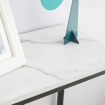 Konsolbord med bordplade i marmor-look, sort