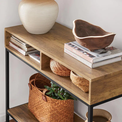 Konsolbord / entrébord, naturfarvet / sort