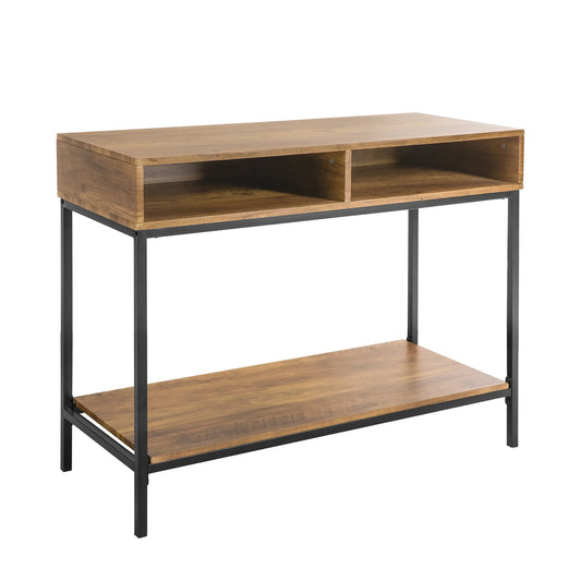 Konsolbord / entrébord, naturfarvet / sort