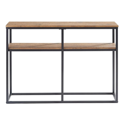 Konsolbord med 2 hylder, brun / sort
