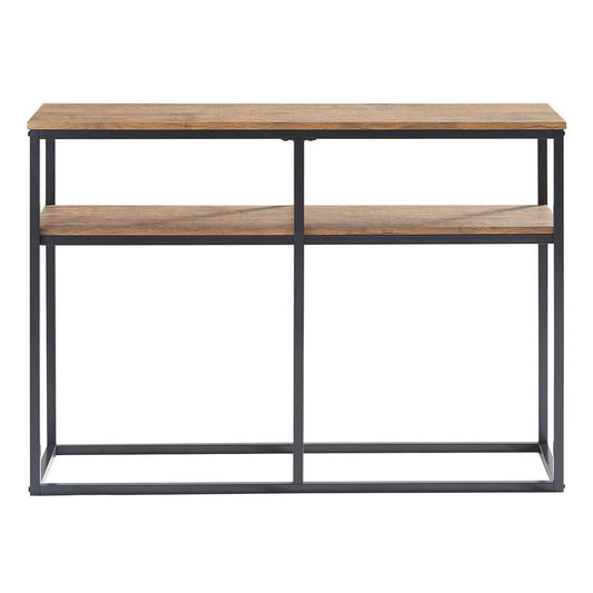 Konsolbord med 2 hylder, brun / sort