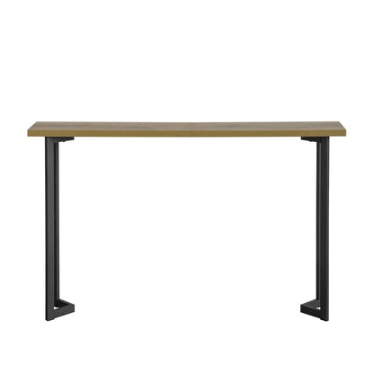 Smalt konsolbord med enkelt plade, sort / brun