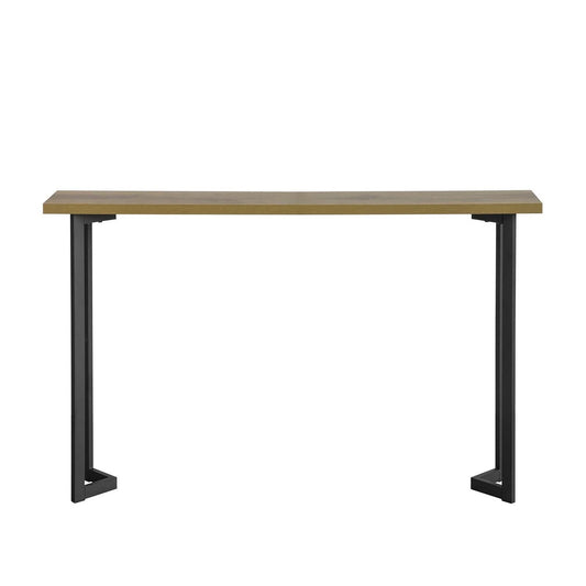 Smalt konsolbord med enkelt plade, sort / brun