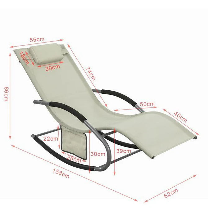 Solseng med opbevaringsplads, beige