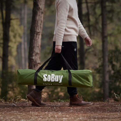 Telt med soveplads til camping, grøn