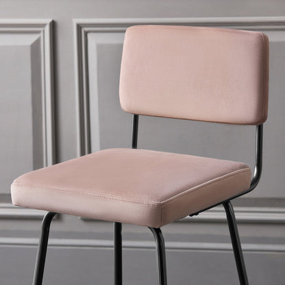 Sæt med 2 stk. barstole i elegant design, pink