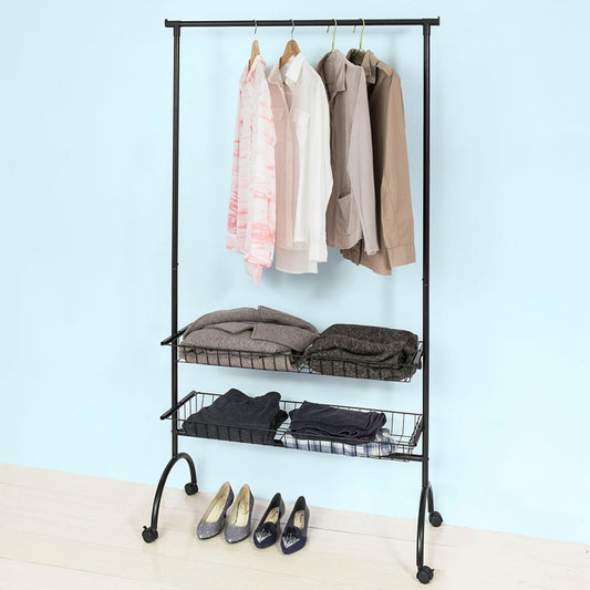 Garderobe stativ / walk-in modul, sort