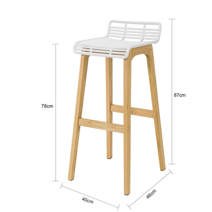 Moderne køkkenstol i træ, hvid